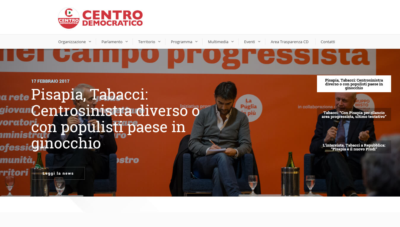 sito web del centro democratico