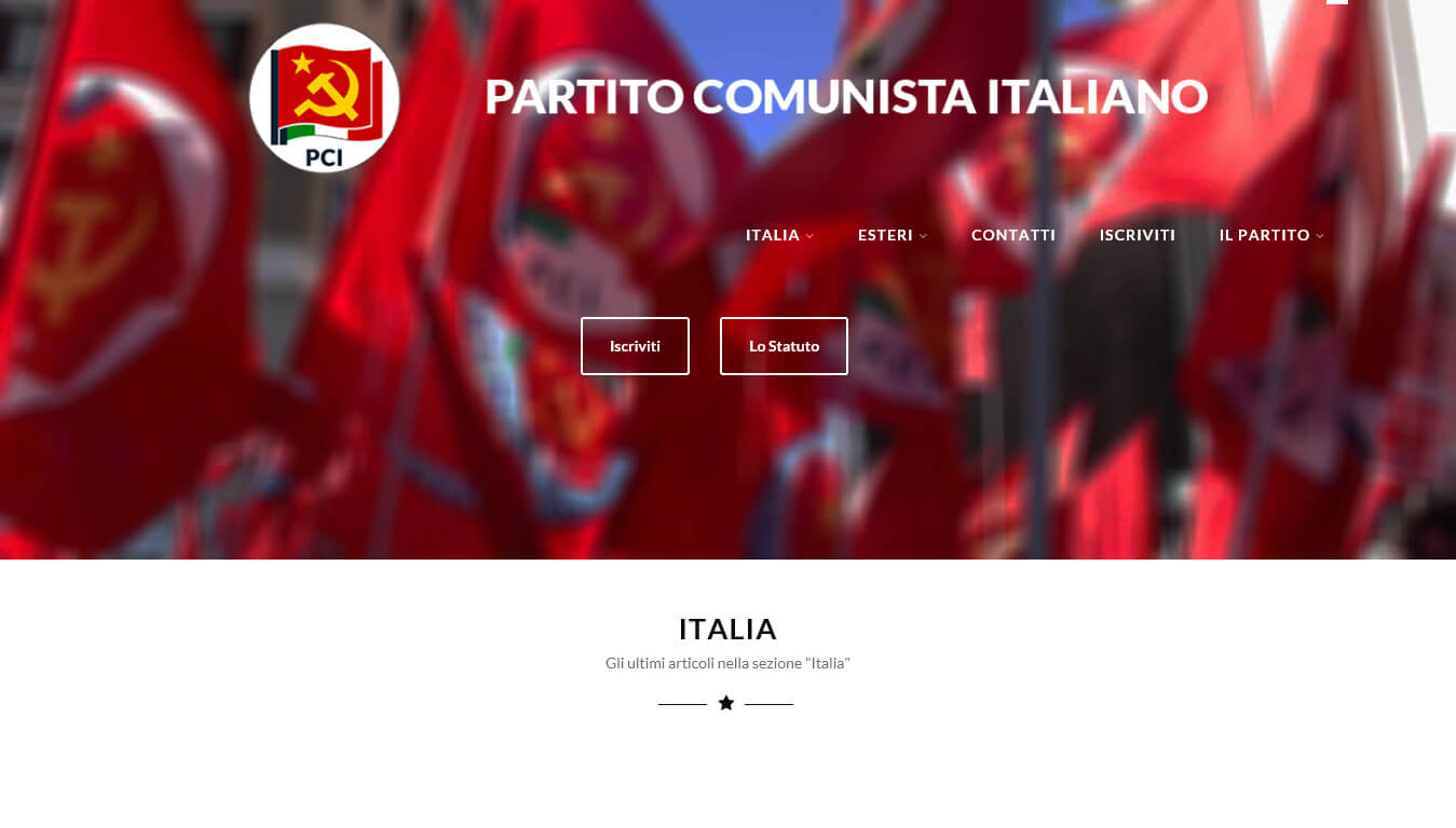 sito web del partito comunista