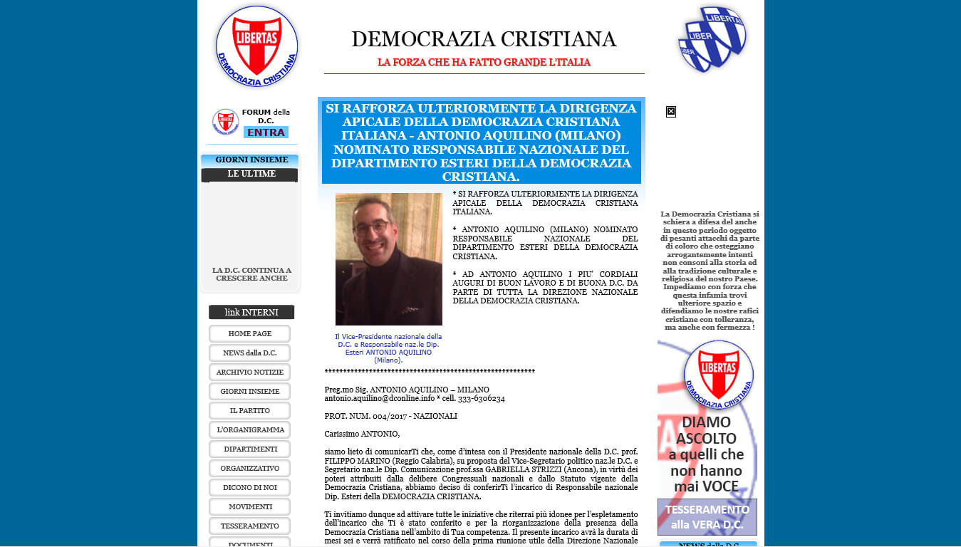 sito della democrazia cristiana