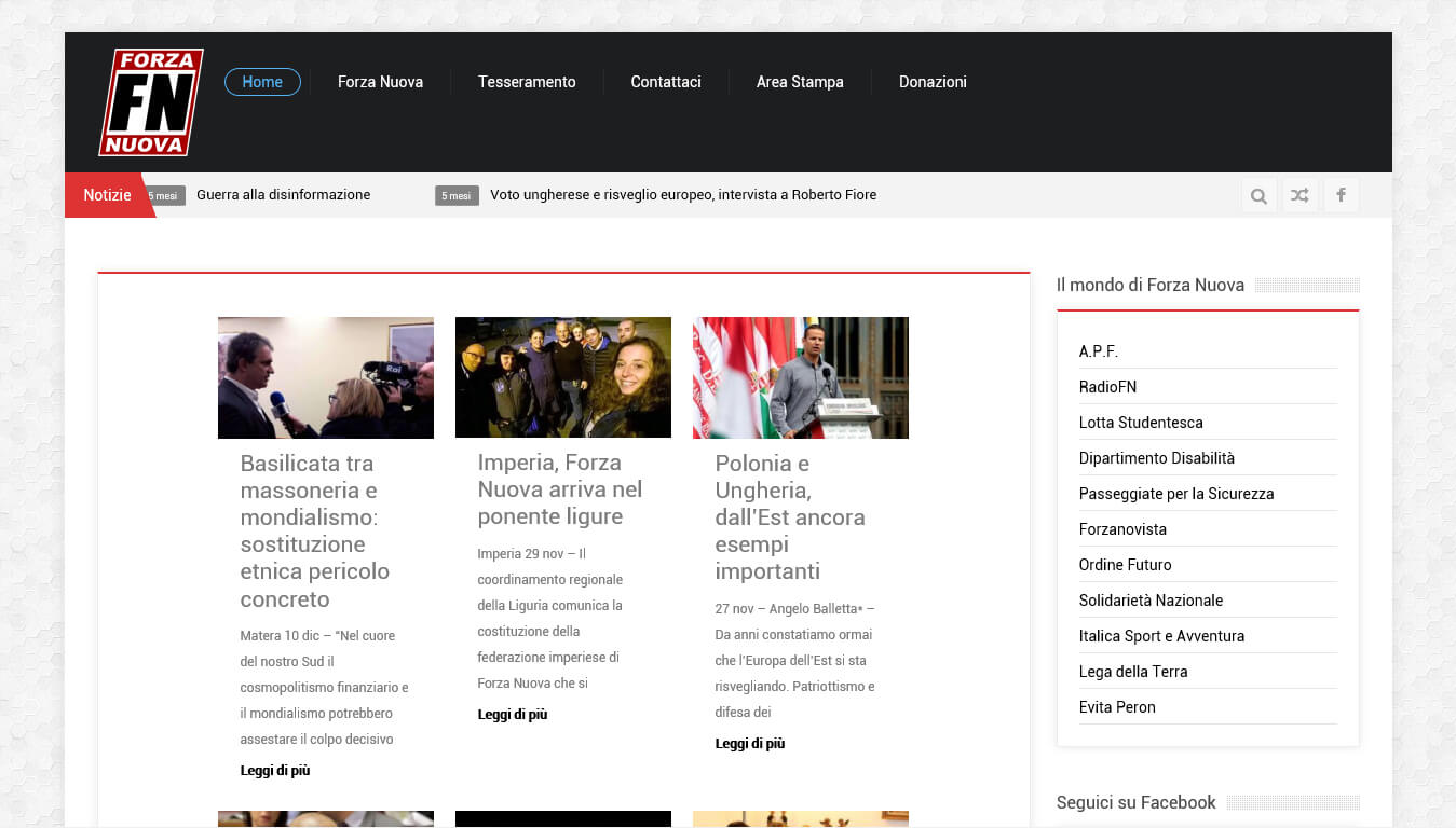 sito web di forza nuova