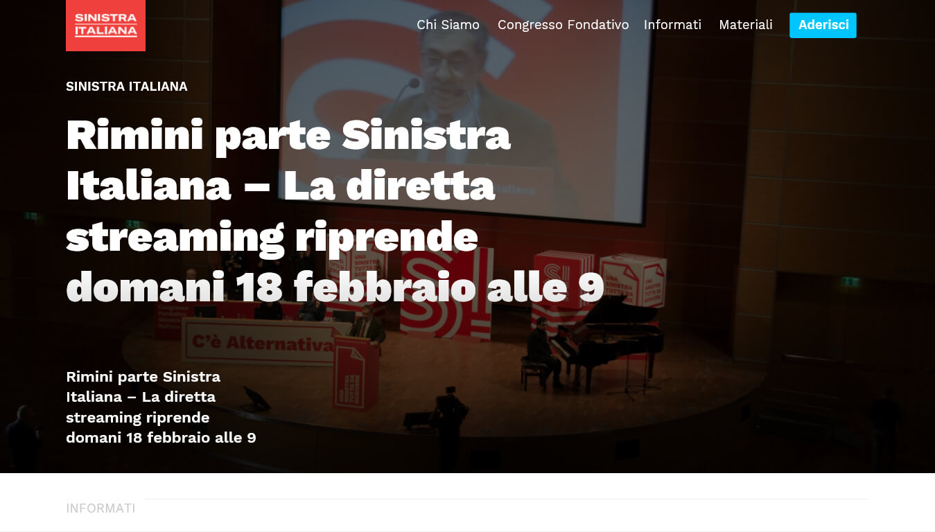 sito internet di sinistra italiana