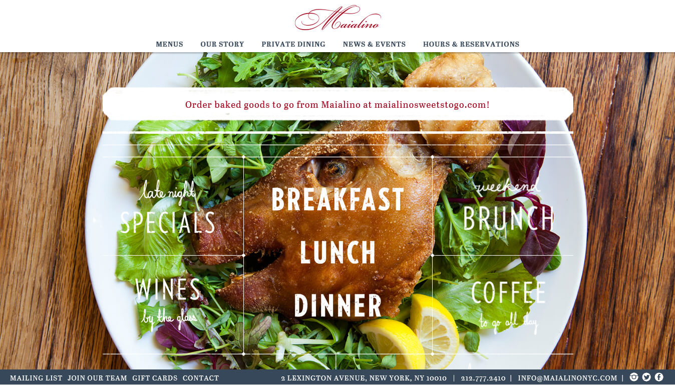 web design per ristorante di carne