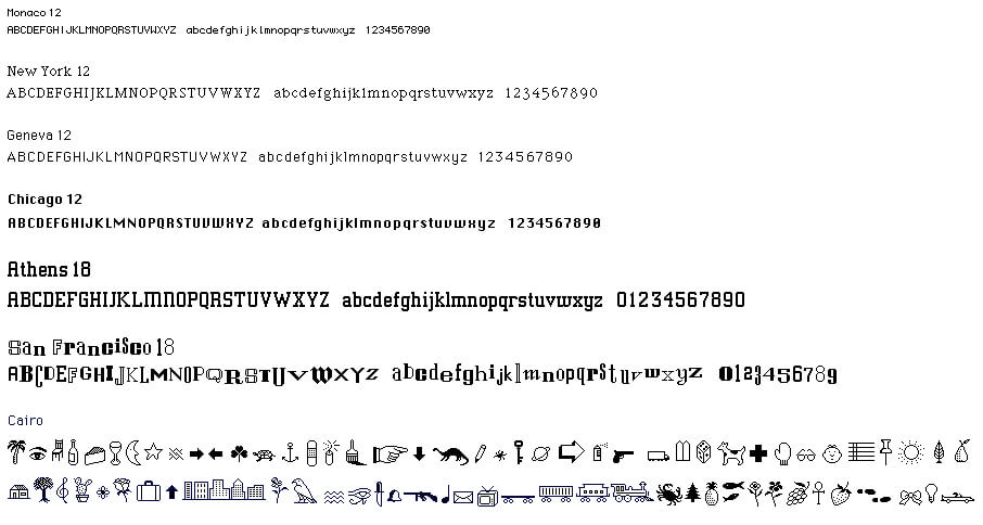 Susan Kare font 