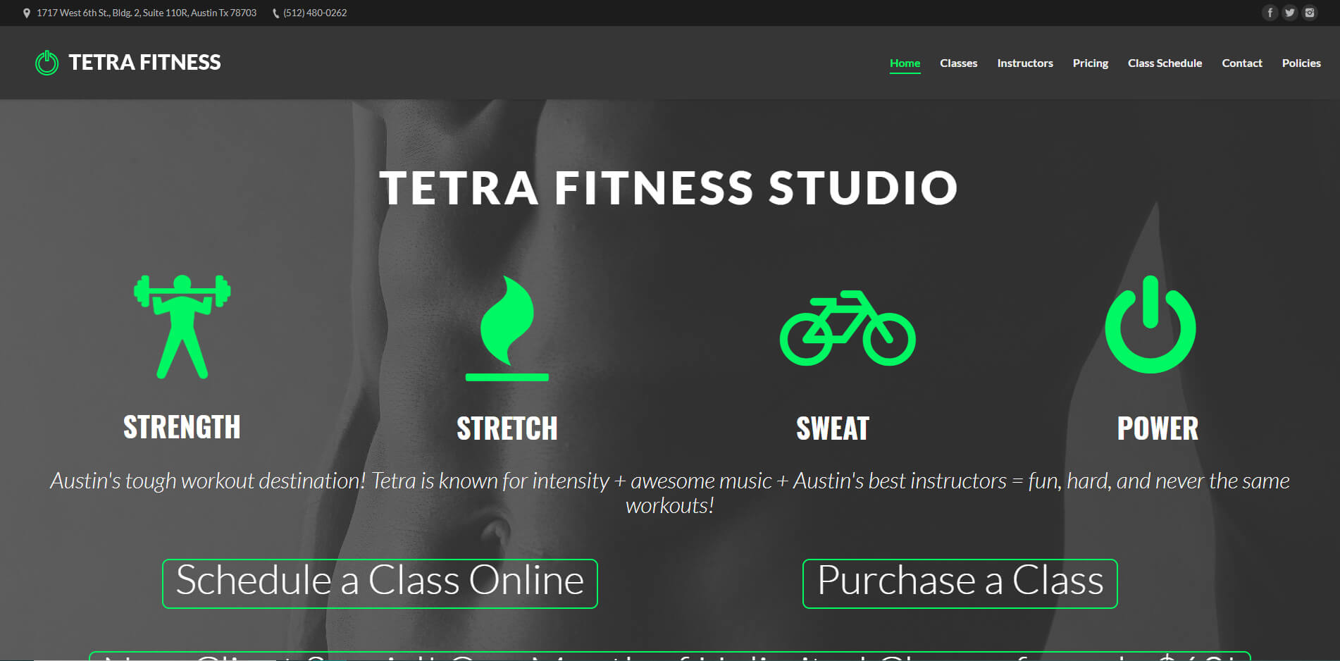 esempio sito per centro sportivo