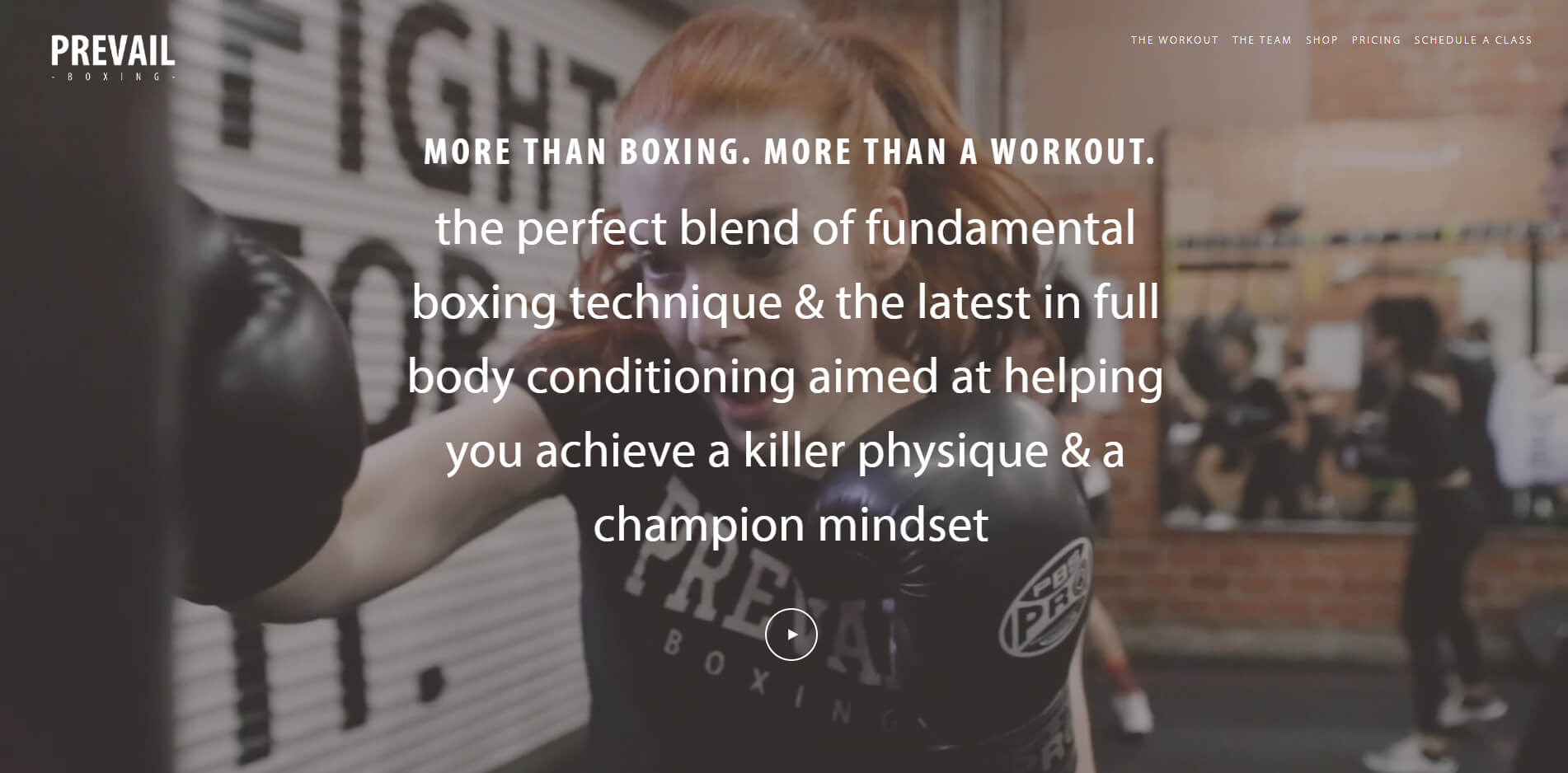 esempio sito web per palestra boxe
