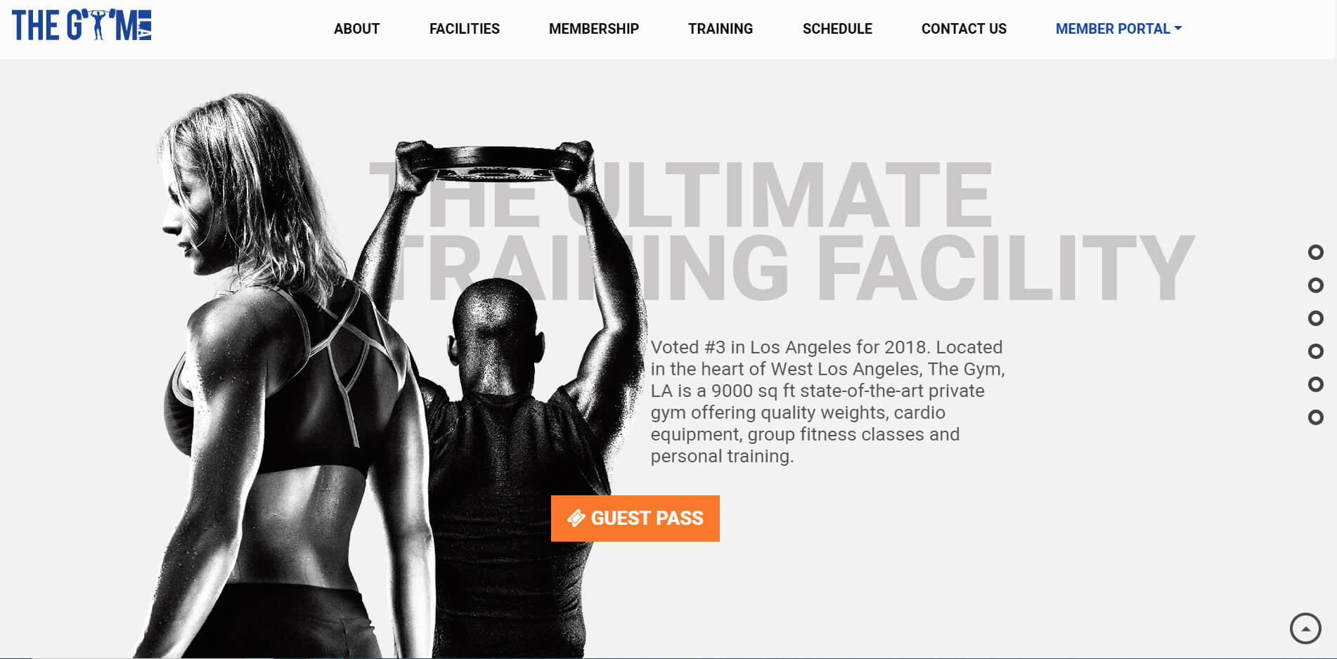 esempio sito web per palestra e sala fitness