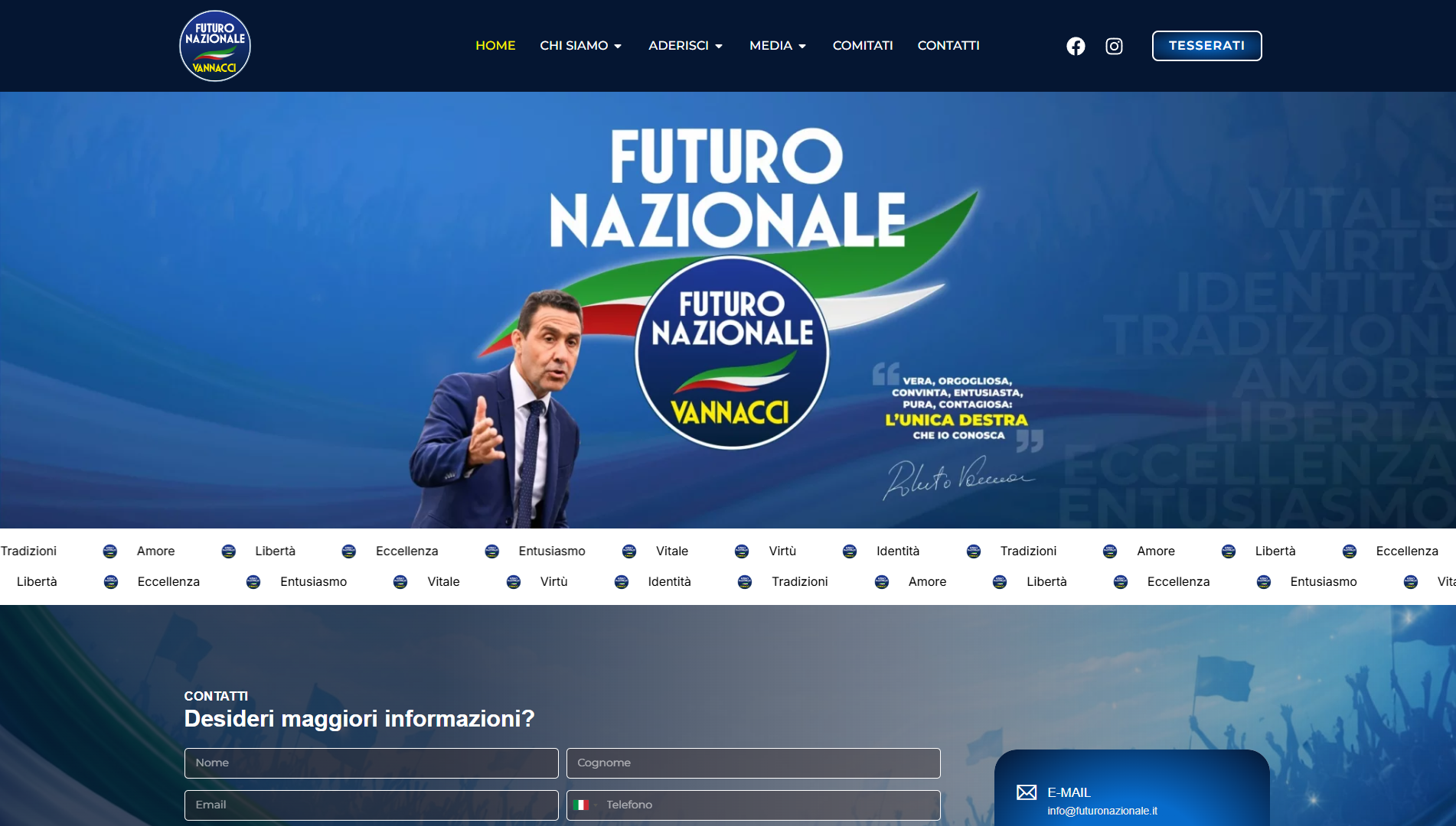 analisi della user experience sul sito di Futuro Nazionale